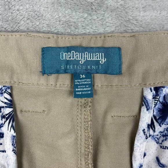 One Day Away Stretch Knit Casual Flat Front Men's Size 36 - Picture 2 of 7